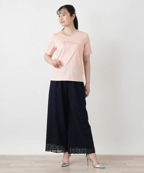 Leilian / レリアン Tシャツ | クルーネックメッセージTシャツ | 詳細4