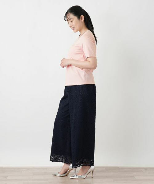 Leilian / レリアン Tシャツ | クルーネックメッセージTシャツ | 詳細5