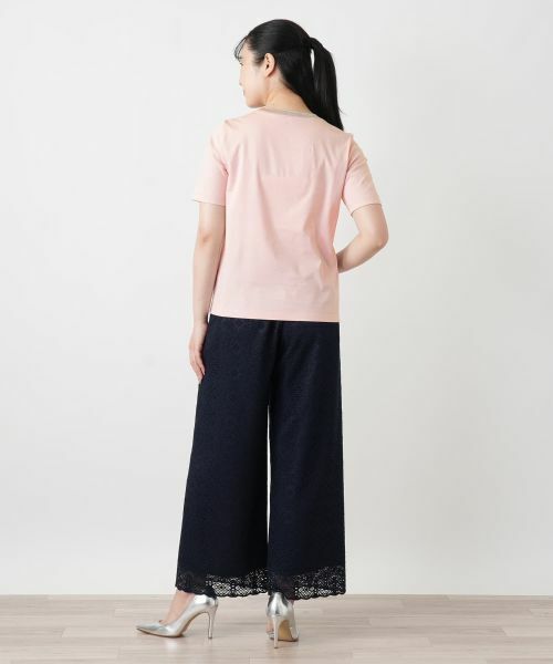 Leilian / レリアン Tシャツ | クルーネックメッセージTシャツ | 詳細6