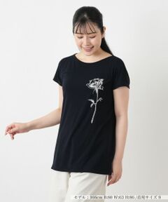 Leilian / レリアン カットソー | 刺繍クルーネックTシャツ