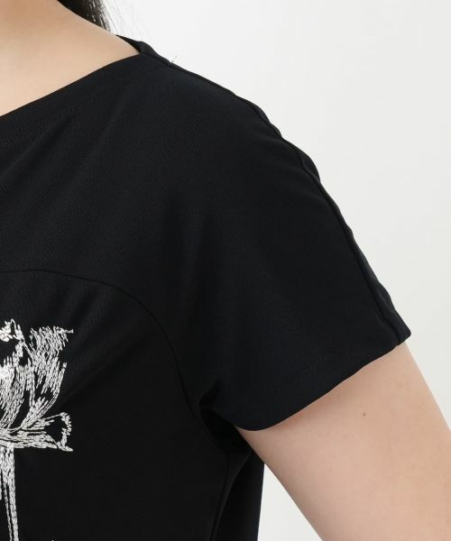 Leilian / レリアン カットソー | 刺繍クルーネックTシャツ | 詳細12