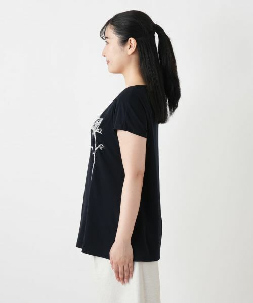 Leilian / レリアン カットソー | 刺繍クルーネックTシャツ | 詳細8