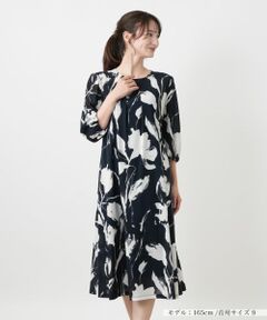 Leilian / レリアン ドレス | 花柄プリントフレアワンピース【ROCHAS Premiere】