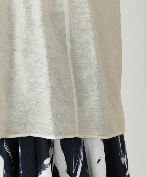 Leilian / レリアン シャツ・ブラウス | ボザム切替キーネックブラウス【ROCHAS Premiere】 | 詳細13
