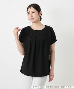 Leilian / レリアン カットソー | タッククルーネックカットソー【Leilian WHITE LABEL】