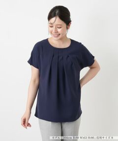 Leilian / レリアン カットソー | タッククルーネックカットソー【Leilian WHITE LABEL】