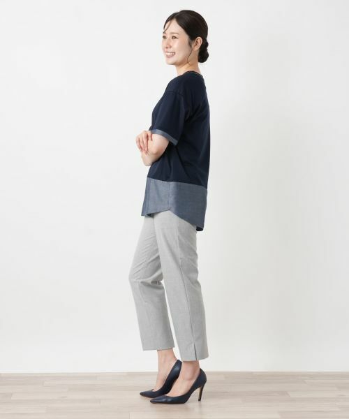 Leilian / レリアン カットソー | ペプラム切替クルーネックカットソー【Leilian WHITE LABEL】 | 詳細5