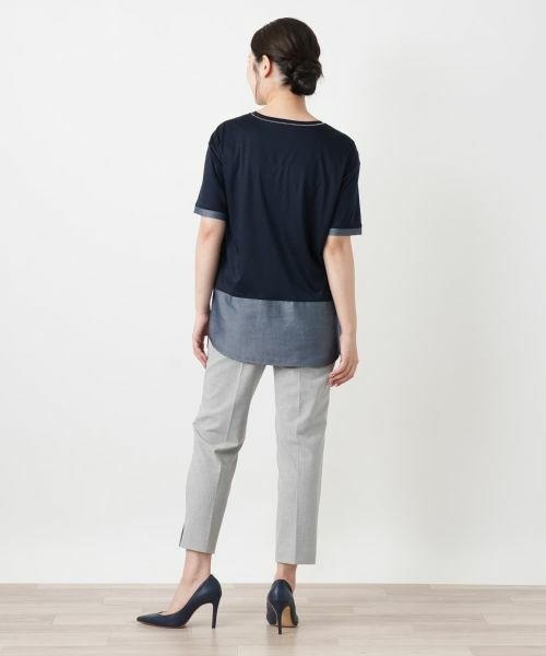 Leilian / レリアン カットソー | ペプラム切替クルーネックカットソー【Leilian WHITE LABEL】 | 詳細6
