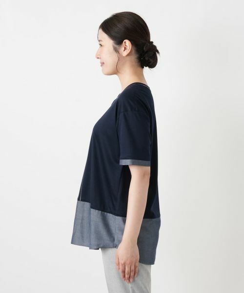 Leilian / レリアン カットソー | ペプラム切替クルーネックカットソー【Leilian WHITE LABEL】 | 詳細8