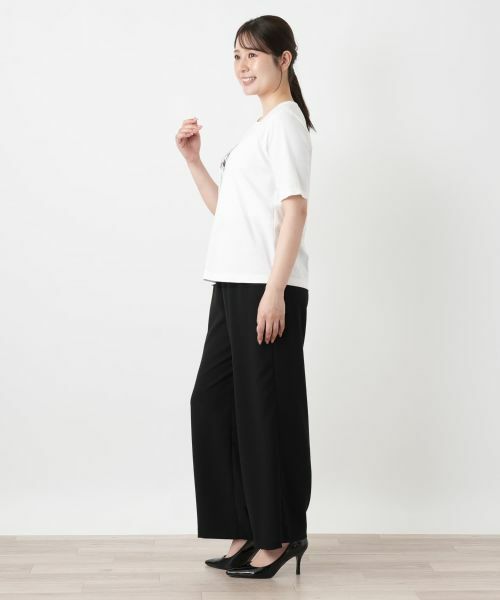 Leilian / レリアン Tシャツ | プリントクルーネックカットソー【Leilian WHITE LABEL】 | 詳細11