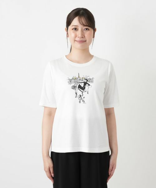 Leilian / レリアン Tシャツ | プリントクルーネックカットソー【Leilian WHITE LABEL】 | 詳細13