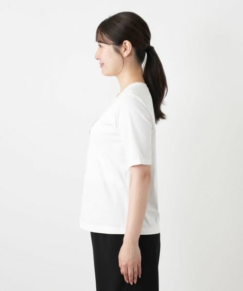 Leilian / レリアン Tシャツ | プリントクルーネックカットソー【Leilian WHITE LABEL】 | 詳細14