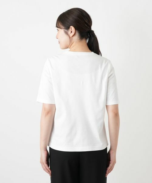 Leilian / レリアン Tシャツ | プリントクルーネックカットソー【Leilian WHITE LABEL】 | 詳細15