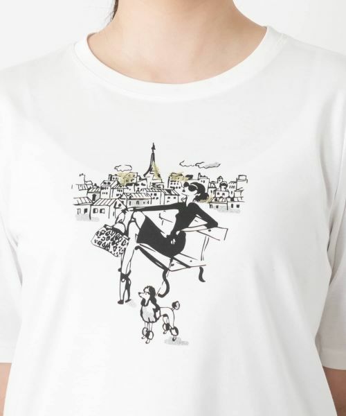 Leilian / レリアン Tシャツ | プリントクルーネックカットソー【Leilian WHITE LABEL】 | 詳細16