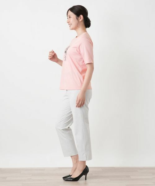 Leilian / レリアン Tシャツ | プリントクルーネックカットソー【Leilian WHITE LABEL】 | 詳細2