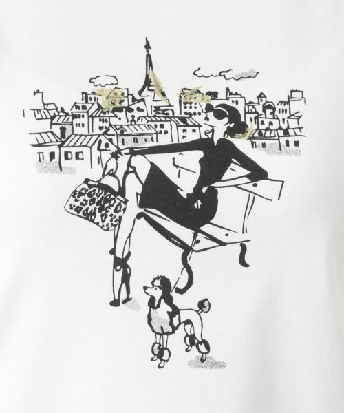 Leilian / レリアン Tシャツ | プリントクルーネックカットソー【Leilian WHITE LABEL】 | 詳細20