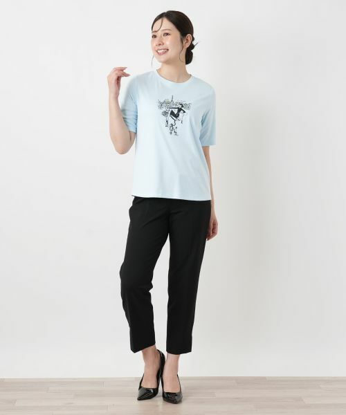 Leilian / レリアン Tシャツ | プリントクルーネックカットソー【Leilian WHITE LABEL】 | 詳細7