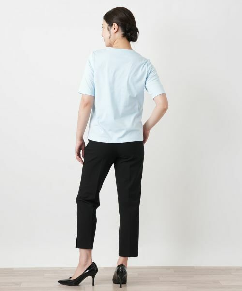 Leilian / レリアン Tシャツ | プリントクルーネックカットソー【Leilian WHITE LABEL】 | 詳細9