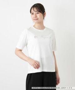 Leilian / レリアン Tシャツ | ビジュークルーネックカットソー【Leilian WHITE LABEL】