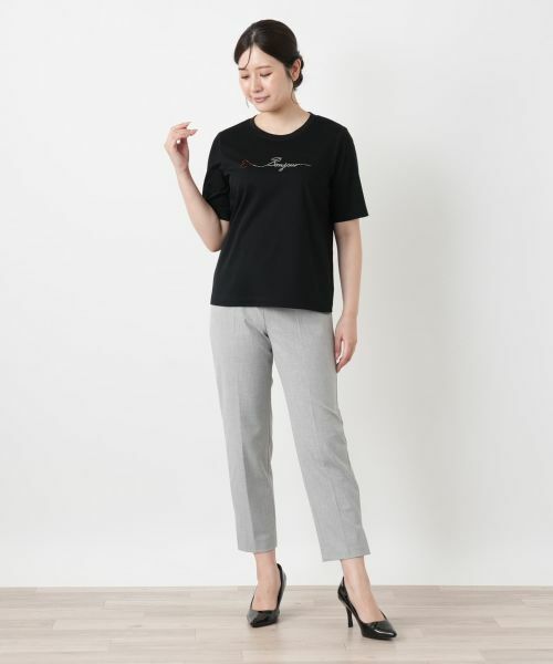 Leilian / レリアン Tシャツ | ビジュークルーネックカットソー【Leilian WHITE LABEL】 | 詳細4