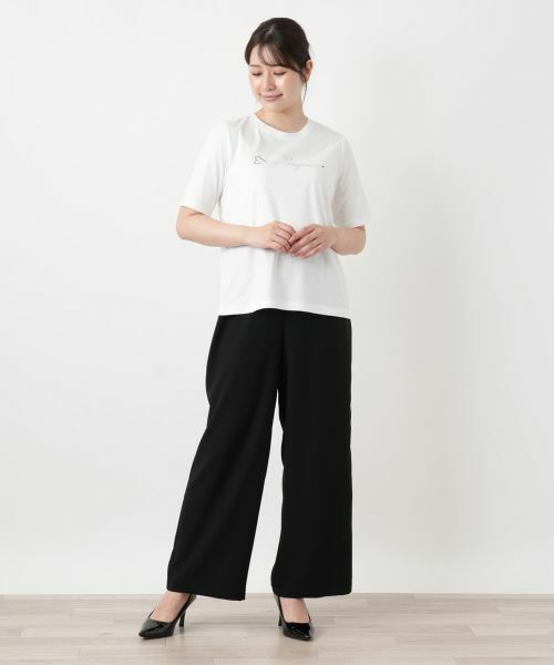 Leilian / レリアン Tシャツ | ビジュークルーネックカットソー【Leilian WHITE LABEL】 | 詳細7