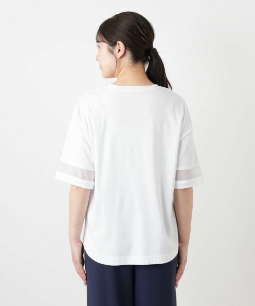 Leilian / レリアン カットソー | シアー切替カットソー【Leilian WHITE LABEL】 | 詳細12