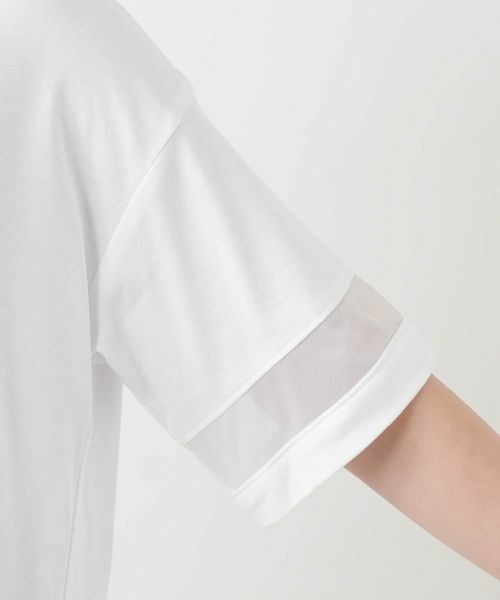 Leilian / レリアン カットソー | シアー切替カットソー【Leilian WHITE LABEL】 | 詳細15