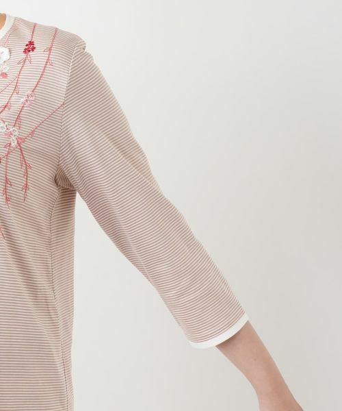 Leilian / レリアン カットソー | 刺繍ボーダーカットソー【Leilian WHITE LABEL】 | 詳細15