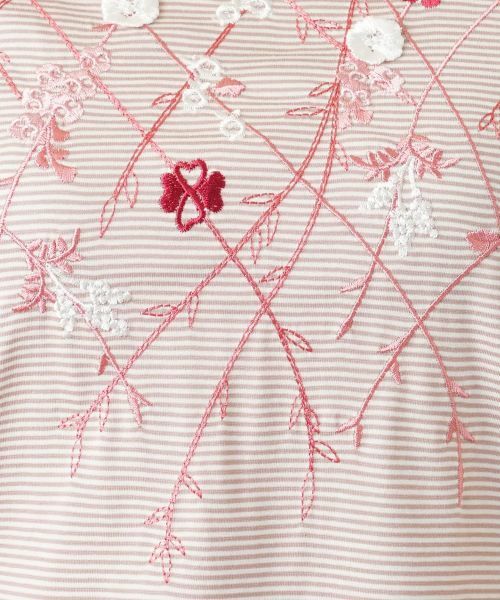 Leilian / レリアン カットソー | 刺繍ボーダーカットソー【Leilian WHITE LABEL】 | 詳細17