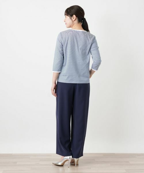 Leilian / レリアン カットソー | 刺繍ボーダーカットソー【Leilian WHITE LABEL】 | 詳細3