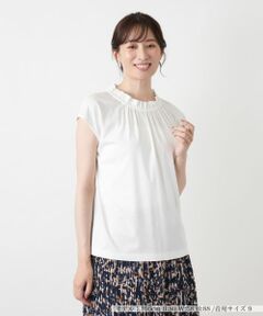 Leilian / レリアン カットソー | ギャザーハイネックカットソー【Leilian WHITE LABEL】