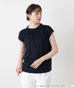 Leilian / レリアン カットソー | ギャザーハイネックカットソー【Leilian WHITE LABEL】