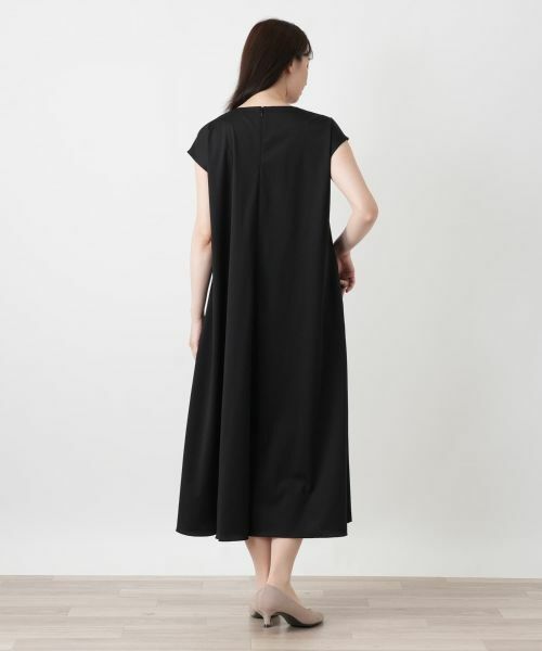 Leilian / レリアン ドレス | 洗えるスリットネックフレンチスリーブワンピース【Leilian WHITE LABEL】 | 詳細12