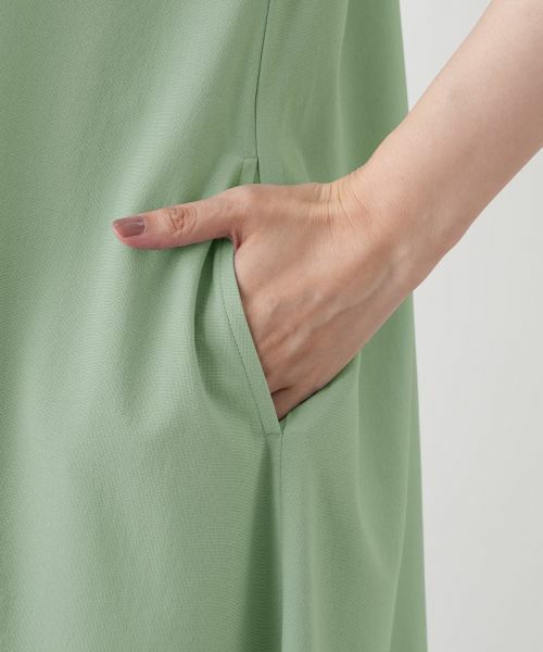 Leilian / レリアン ドレス | 洗えるスリットネックフレンチスリーブワンピース【Leilian WHITE LABEL】 | 詳細22