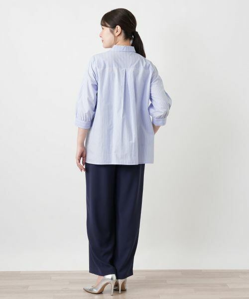 Leilian / レリアン シャツ・ブラウス | 切替ストライプブラウス【Leilian WHITE LABEL】 | 詳細6