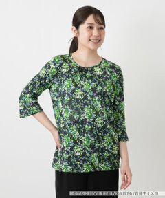 Leilian / レリアン カットソー | プリントクルーネックカットソー【Leilian WHITE LABEL】