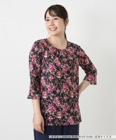 Leilian / レリアン カットソー | プリントクルーネックカットソー【Leilian WHITE LABEL】