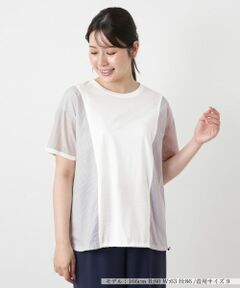 Leilian / レリアン カットソー | ストライプ切替ブラウス【Leilian WHITE LABEL】