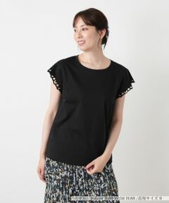 Leilian / レリアン カットソー | カットワーク刺繍Tシャツ【Leilian WHITE LABEL】