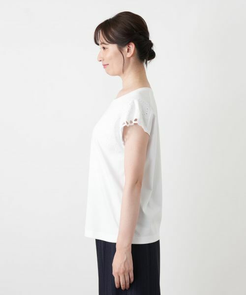 Leilian / レリアン カットソー | カットワーク刺繍Tシャツ【Leilian WHITE LABEL】 | 詳細11