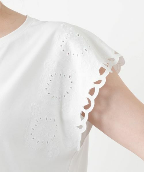 Leilian / レリアン カットソー | カットワーク刺繍Tシャツ【Leilian WHITE LABEL】 | 詳細15