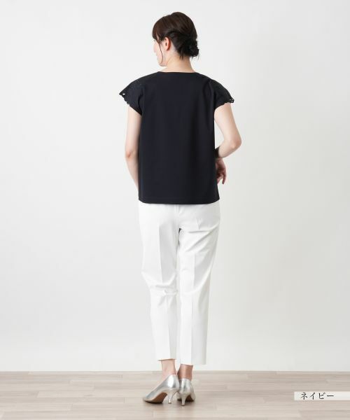Leilian / レリアン カットソー | カットワーク刺繍Tシャツ【Leilian WHITE LABEL】 | 詳細3