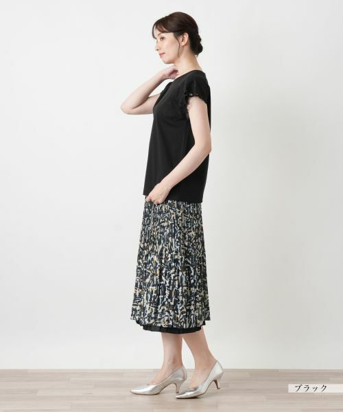 Leilian / レリアン カットソー | カットワーク刺繍Tシャツ【Leilian WHITE LABEL】 | 詳細5
