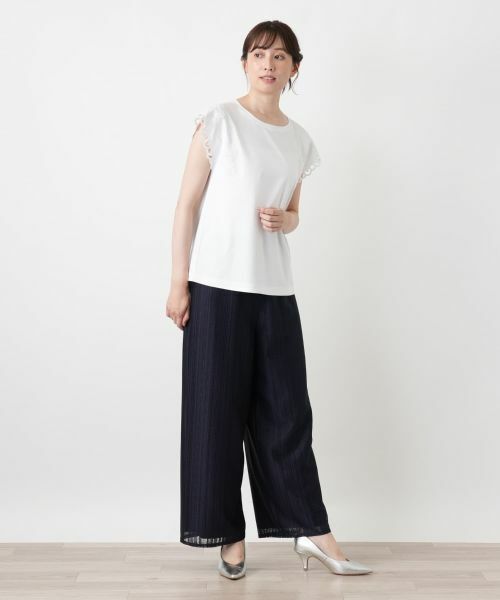 Leilian / レリアン カットソー | カットワーク刺繍Tシャツ【Leilian WHITE LABEL】 | 詳細7