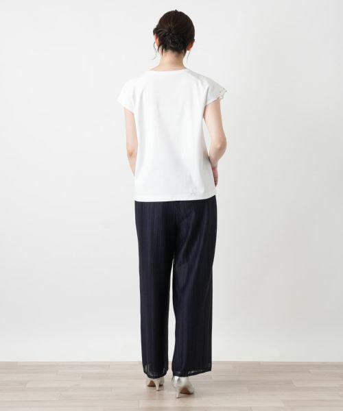 Leilian / レリアン カットソー | カットワーク刺繍Tシャツ【Leilian WHITE LABEL】 | 詳細9