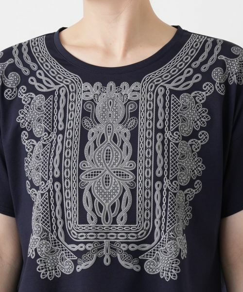 Leilian / レリアン カットソー | 発泡プリントクルーネックTシャツ【Leilian WHITE LABEL】 | 詳細13