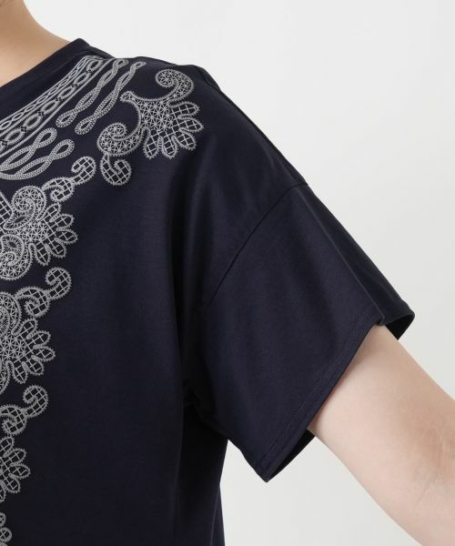 Leilian / レリアン カットソー | 発泡プリントクルーネックTシャツ【Leilian WHITE LABEL】 | 詳細15