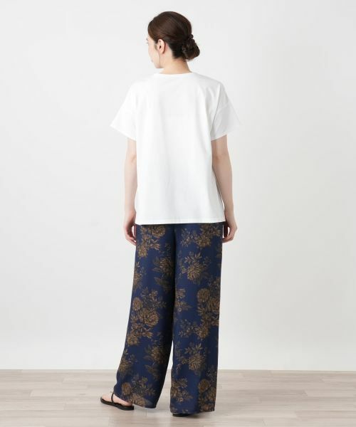 Leilian / レリアン カットソー | 発泡プリントクルーネックTシャツ【Leilian WHITE LABEL】 | 詳細3