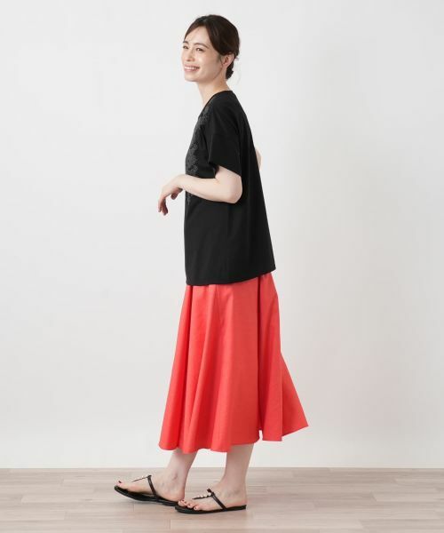 Leilian / レリアン カットソー | 発泡プリントクルーネックTシャツ【Leilian WHITE LABEL】 | 詳細5