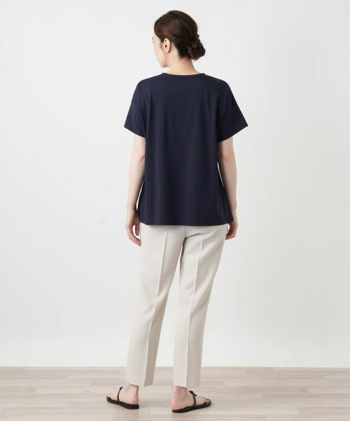 Leilian / レリアン カットソー | 発泡プリントクルーネックTシャツ【Leilian WHITE LABEL】 | 詳細9